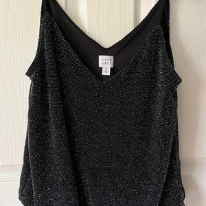 Peyton Jensen Adjustable Black Sparkle Holiday Tank